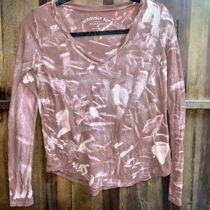 Bleach Dyed Seriously Soft Ribbed T Shirt 🌵xs